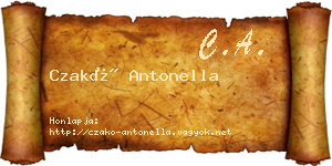 Czakó Antonella névjegykártya